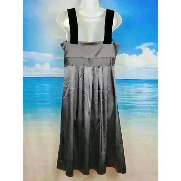 SIMPLY VERA Woman's GUNSMOKE GREY Fitted Side Zip Shimmery STRETCH size 10 - Picture 7 of 8